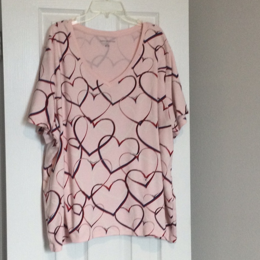 Cotton heart design t shirt